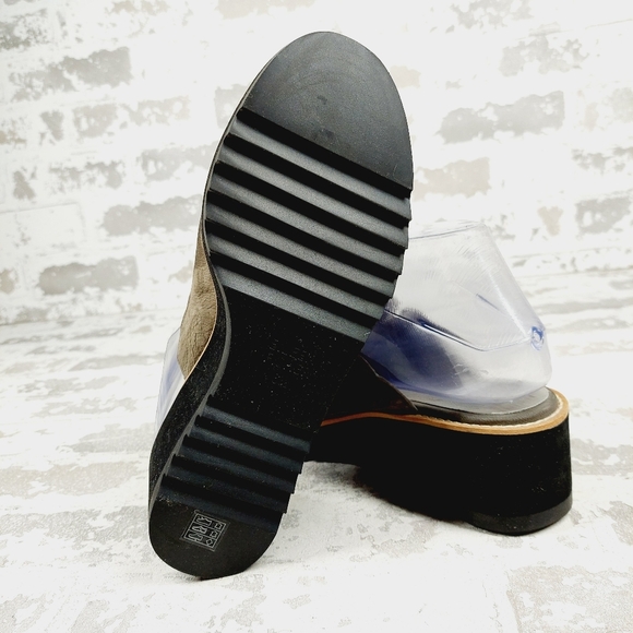 New Eileen Fisher Loti Brown Leather Platform Clogs T588 - Picture 8 of 12